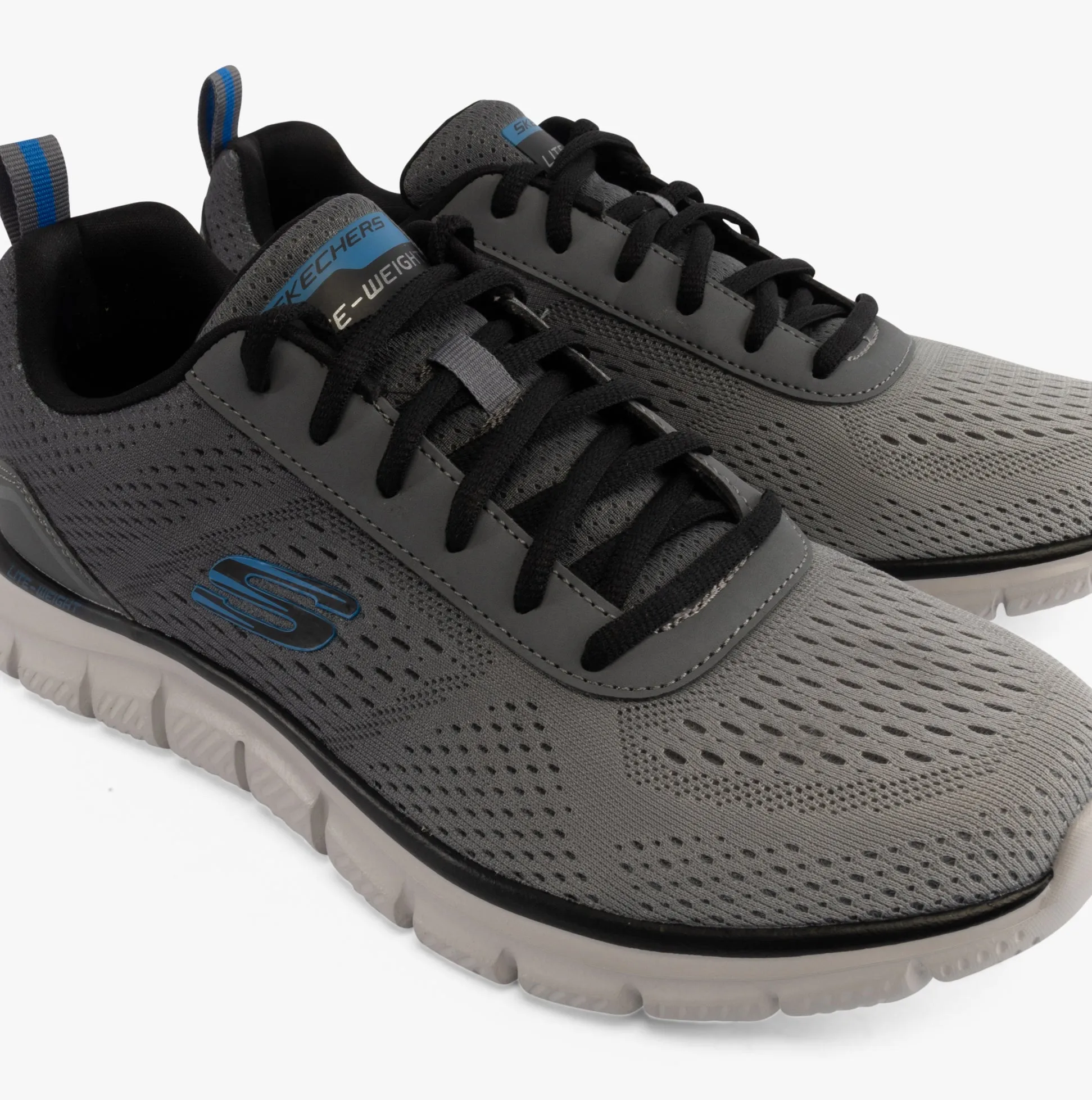 Skechers 232399/CCGY TRACK-RIPKENT Mens Trainers Charcoal/ Black