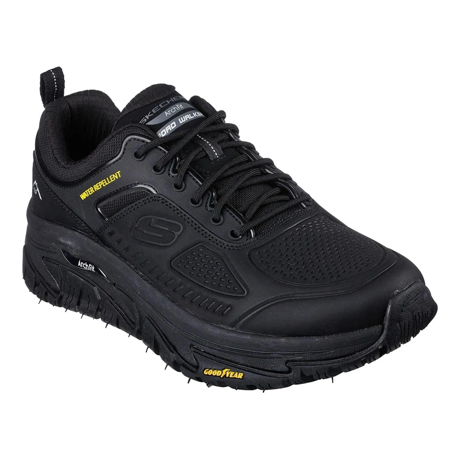 Skechers 237333 Arch Fit Road Walker Recon Herren-Sneaker in weiter Passform, Schwarz/Schwarz