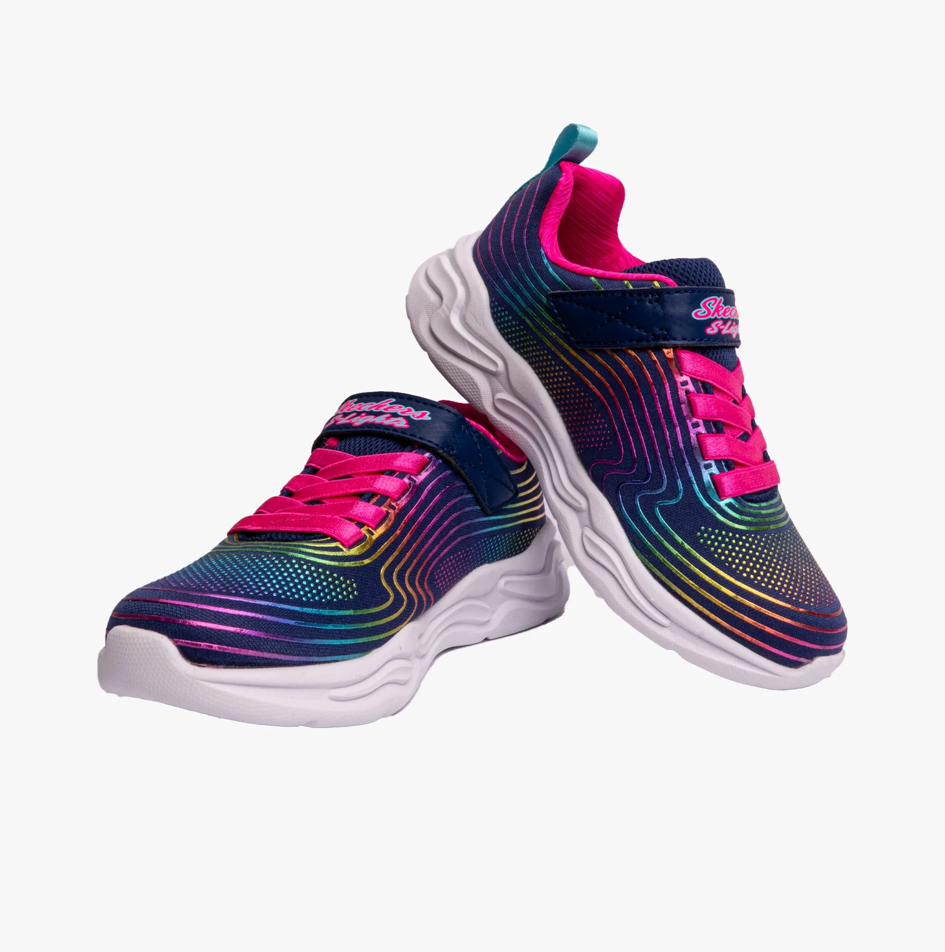 Skechers 302338L/NVMT WAVY BEAMS Girls Sport Navy/Multi