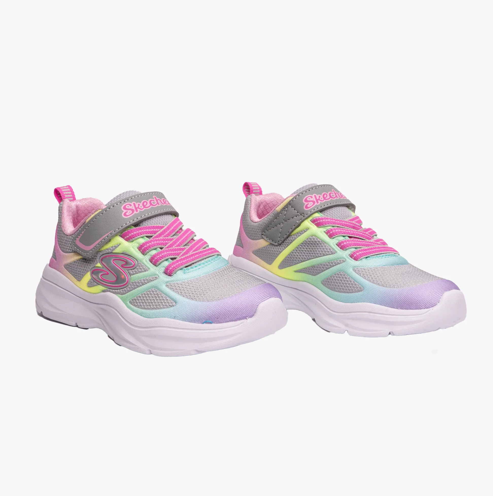 Skechers 303503L/GYMT POWER JAMS Girls Sport Gray/Multi
