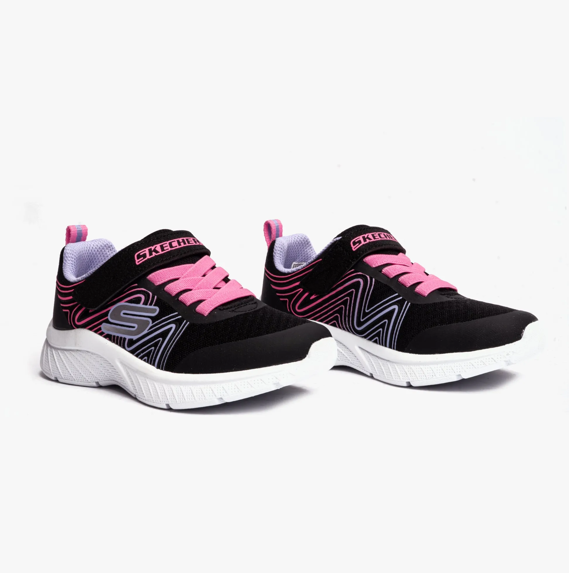 Skechers 303535L/BKMT MICROSPEC PLUS - SWIRL SWEET Girls Sport Black/Multi