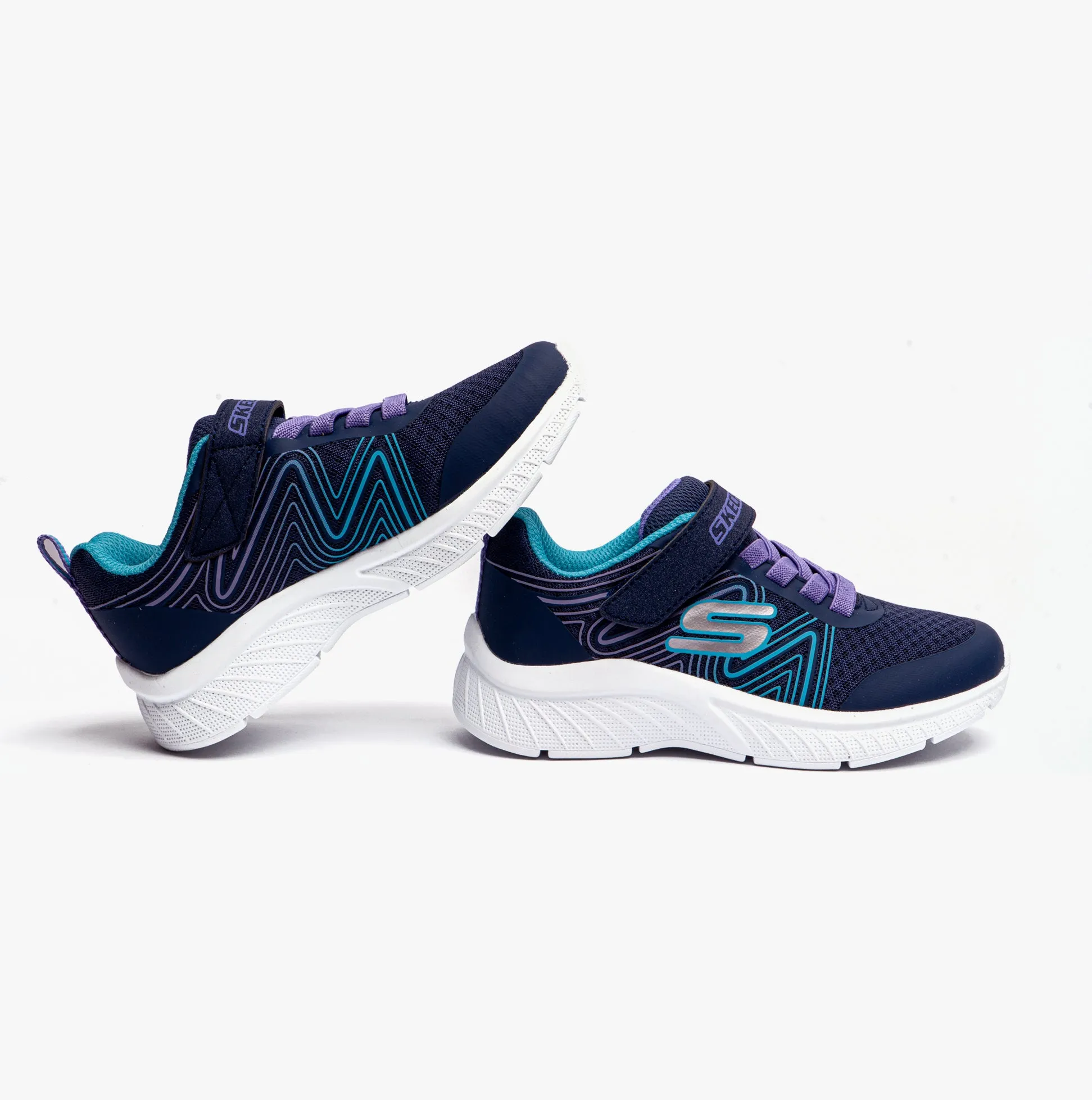 Skechers 303535L/NVMT MICROSPEC PLUS - SWIRL SWEET Girls Sport Navy/Multi