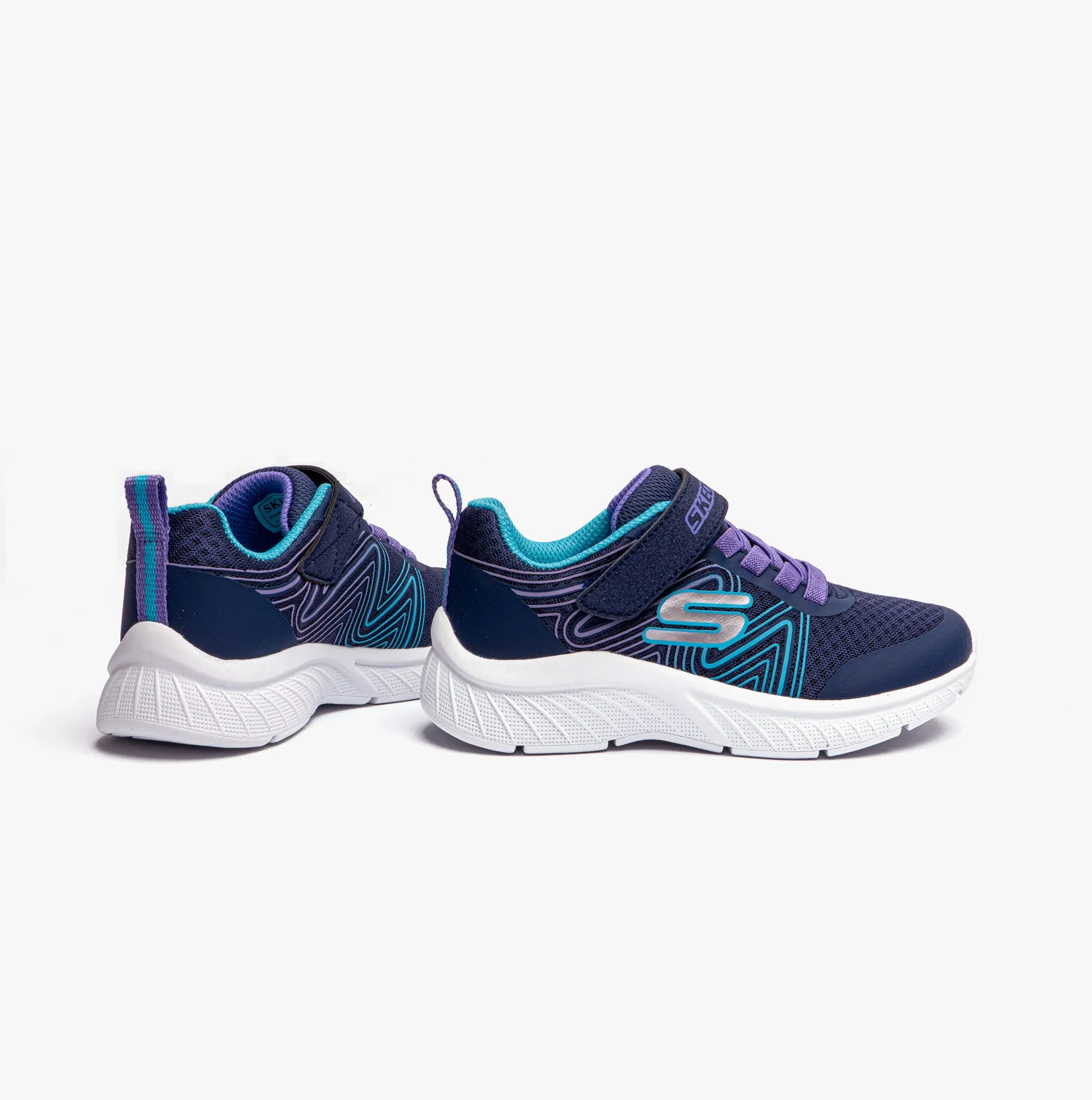 Skechers 303535L/NVMT MICROSPEC PLUS - SWIRL SWEET Girls Sport Navy/Multi