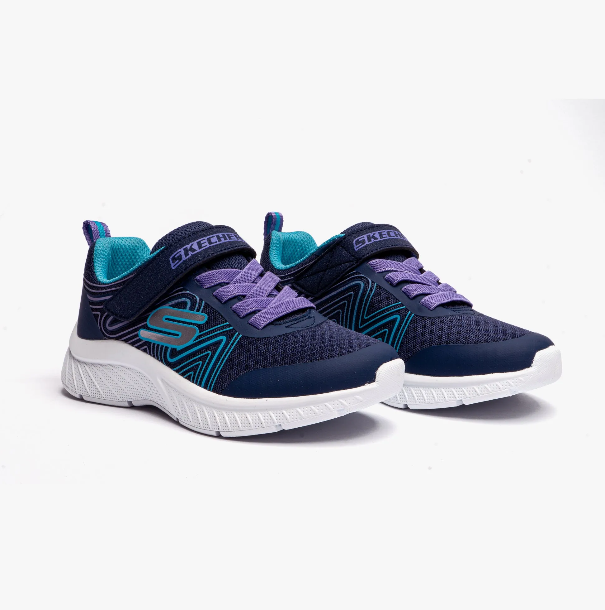 Skechers 303535L/NVMT MICROSPEC PLUS - SWIRL SWEET Girls Sport Navy/Multi