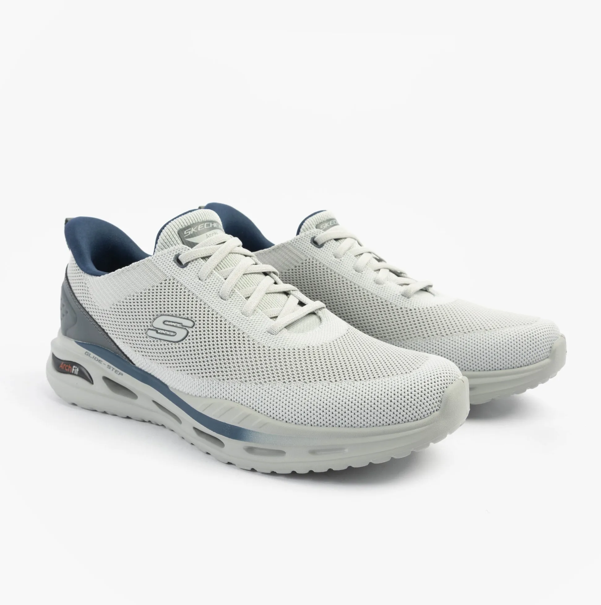Skechers ARCH FIT ORVAN - KINCADE Mens Trainers Light Grey