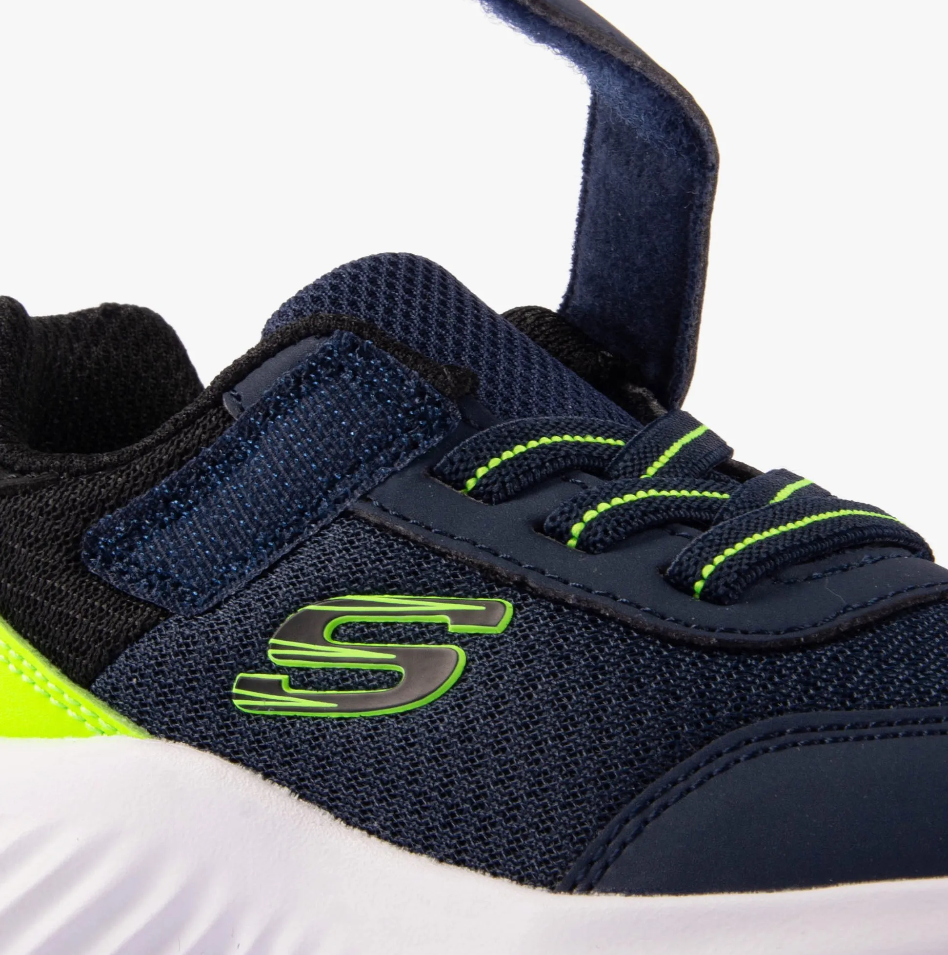 Skechers BOUNDER - TREZIC Boys Trainers Navy/Lime