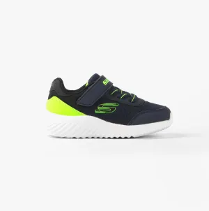 Skechers BOUNDER - TREZIC Boys Trainers Navy/Lime