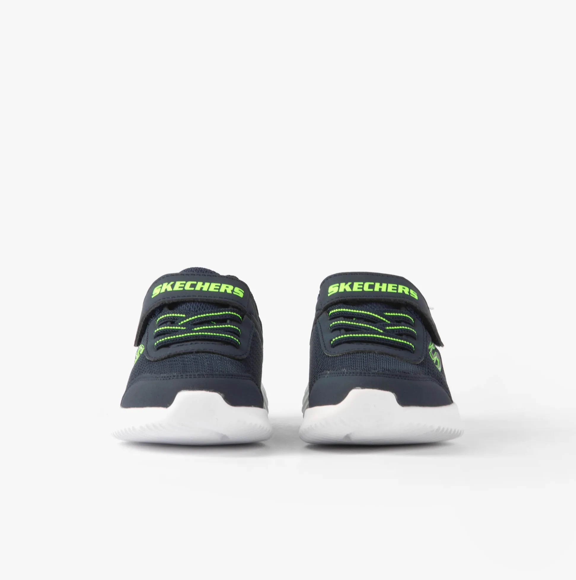 Skechers BOUNDER - TREZIC Boys Trainers Navy/Lime