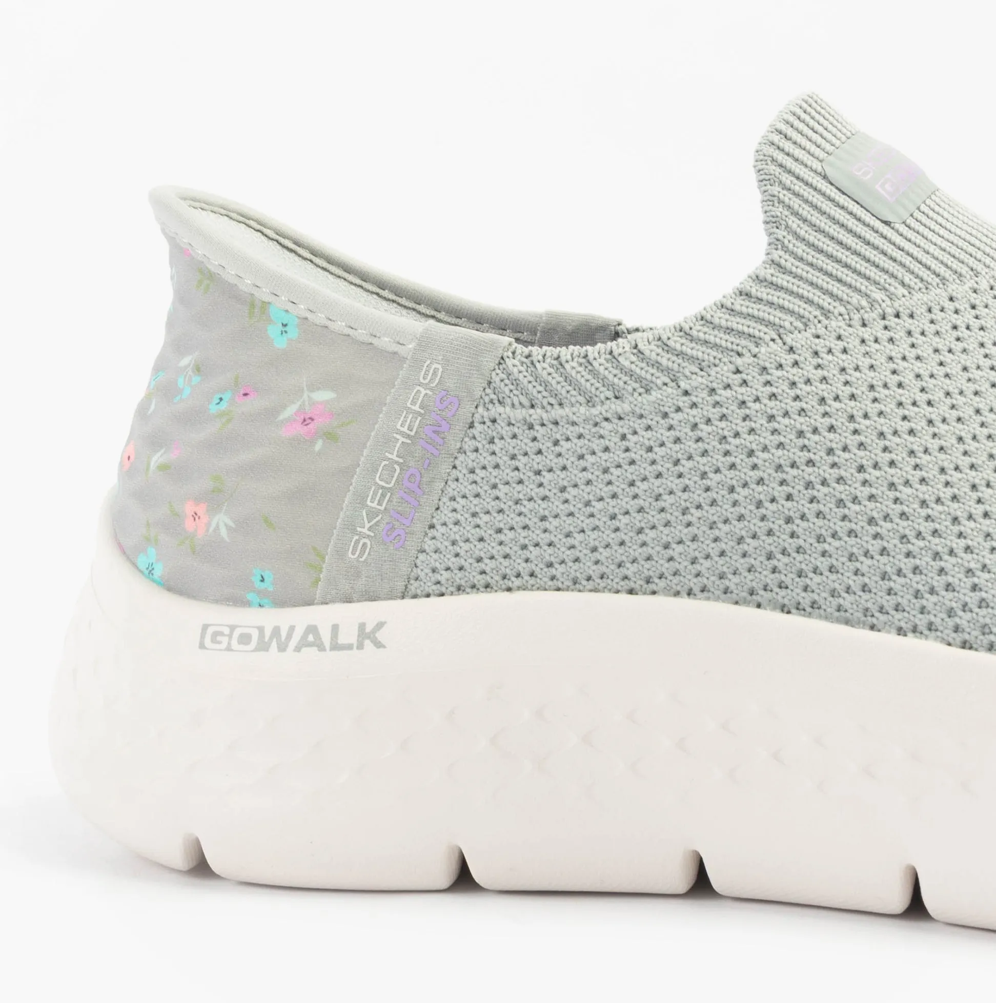 Skechers GO WALK FLEX - SUNSET ROSE Womens Trainers Gray/Lavender