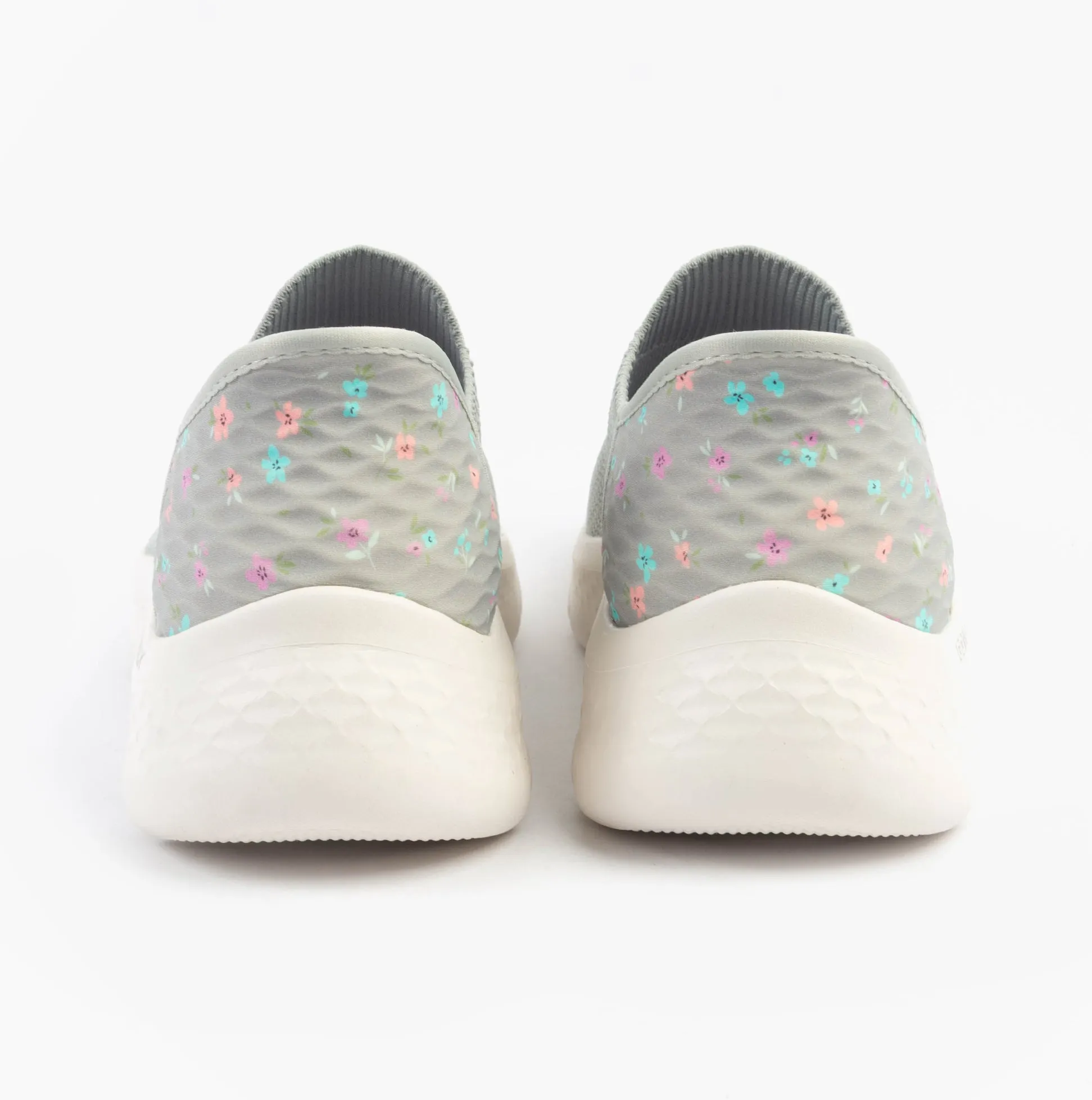 Skechers GO WALK FLEX - SUNSET ROSE Womens Trainers Gray/Lavender