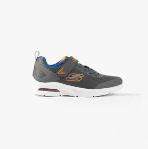 Skechers MICROSPEC MAX - VAPTIX Boys Trainers Charcoal/Blue