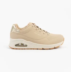 Skechers UNO - SHIMMER AWAY Womens Trainers Nude