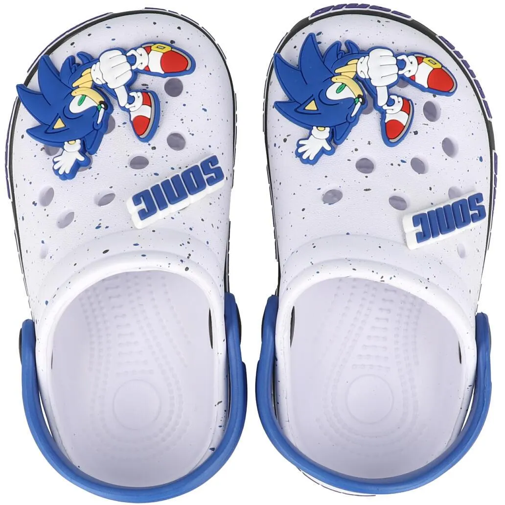 Sonic the Hedgehog Shilka White Kids' Clogs