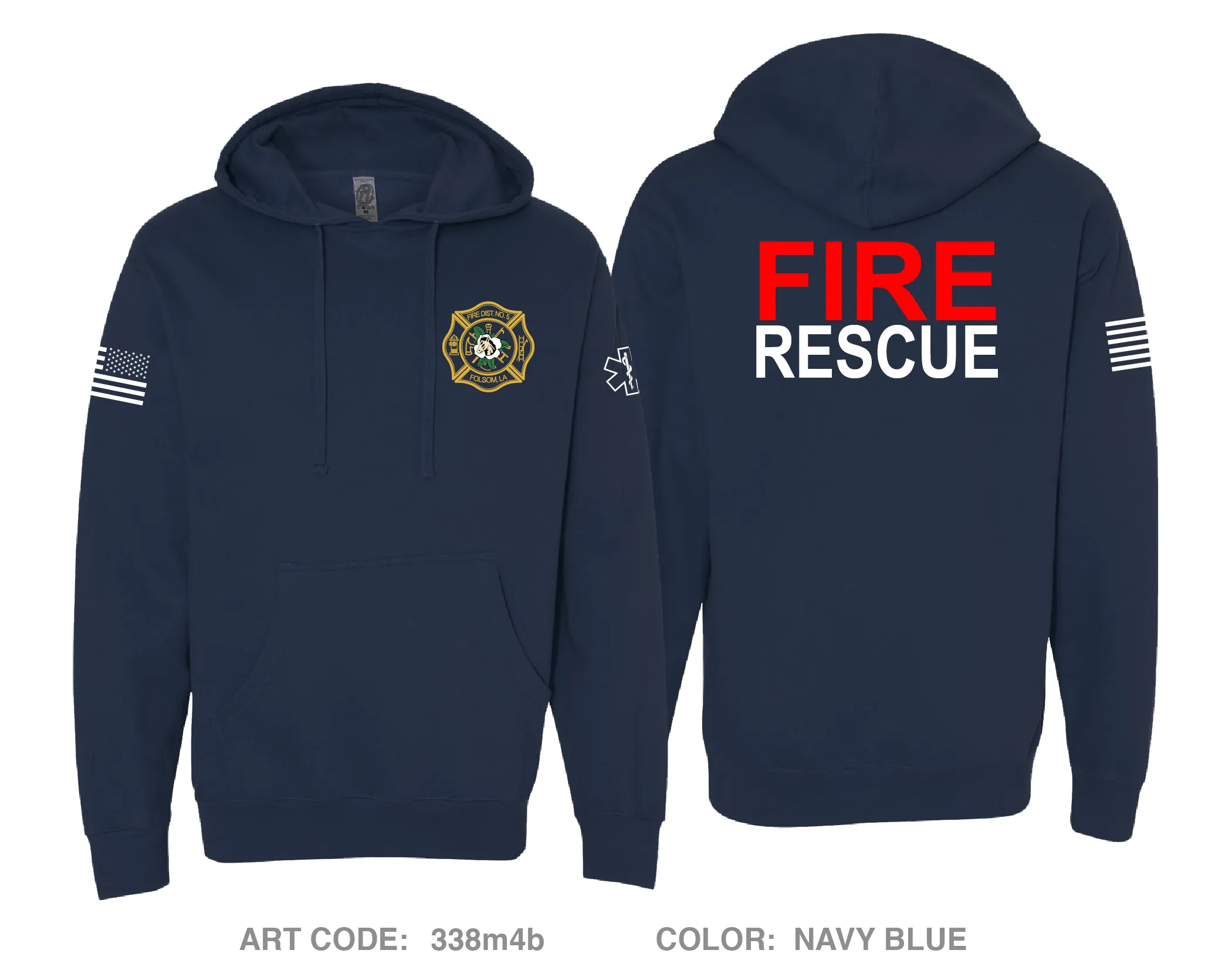 St. Tammany Parish Fire Protection District 5 Comfort Unisex Hooded Sweatshirt - 338m4b