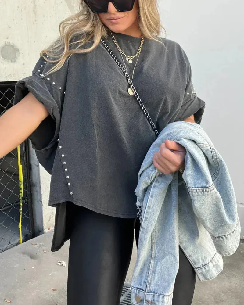 Stella | Oversized Studded Tee