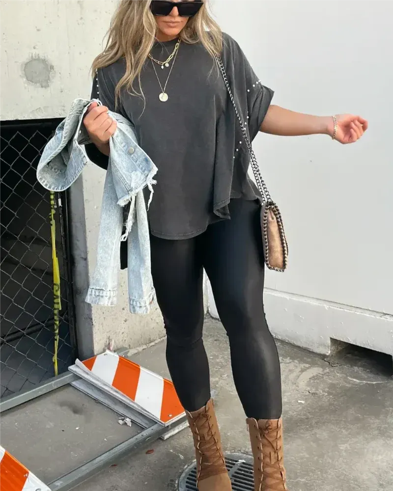 Stella | Oversized Studded Tee