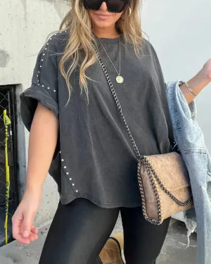 Stella | Oversized Studded Tee