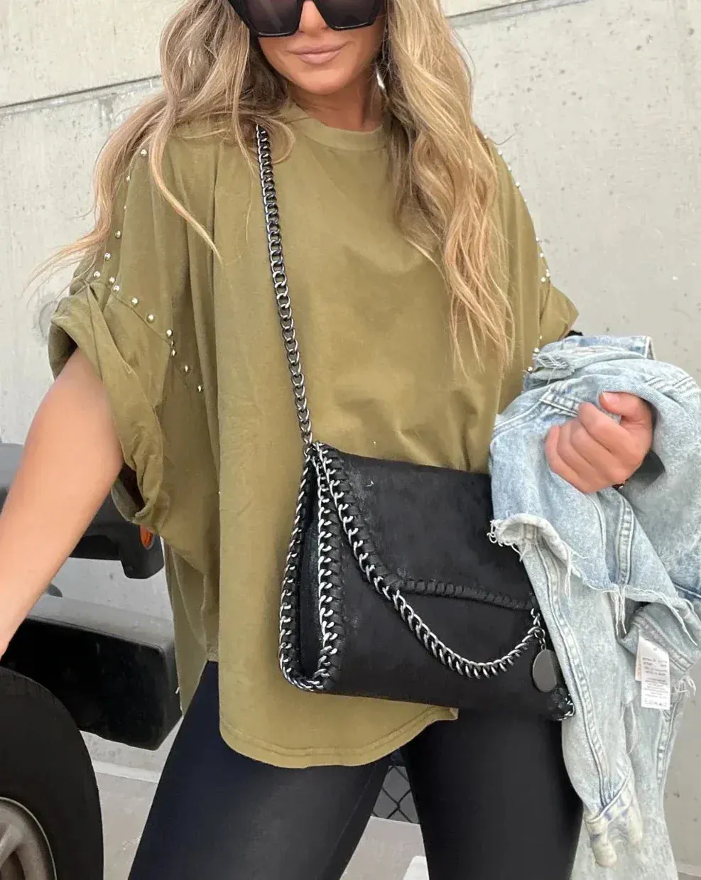 Stella | Oversized Studded Tee
