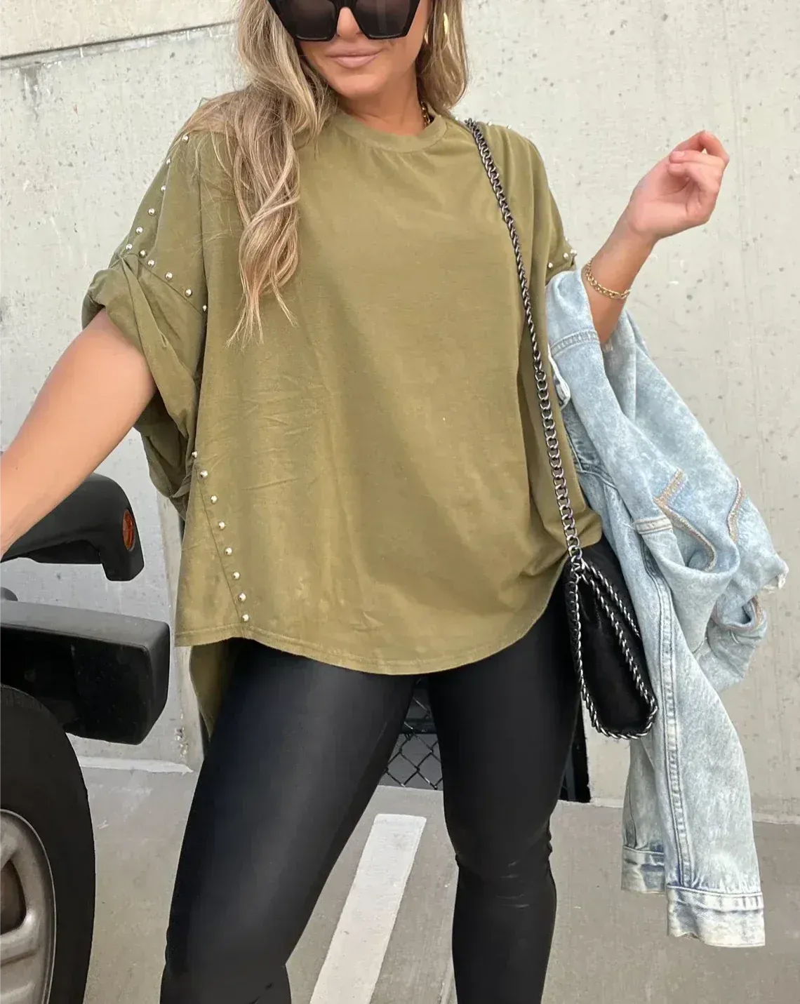 Stella | Oversized Studded Tee