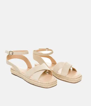 Stylish Cream Suedette Espadrilles