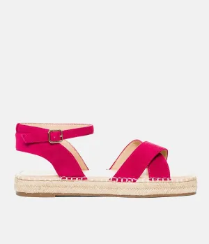 Stylish Hot Pink Suedette Espadrilles