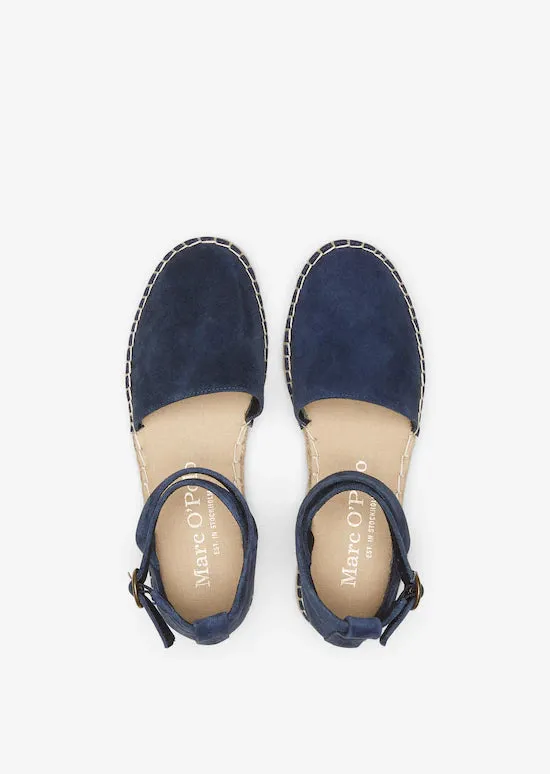 Suede Espadrilles Navy