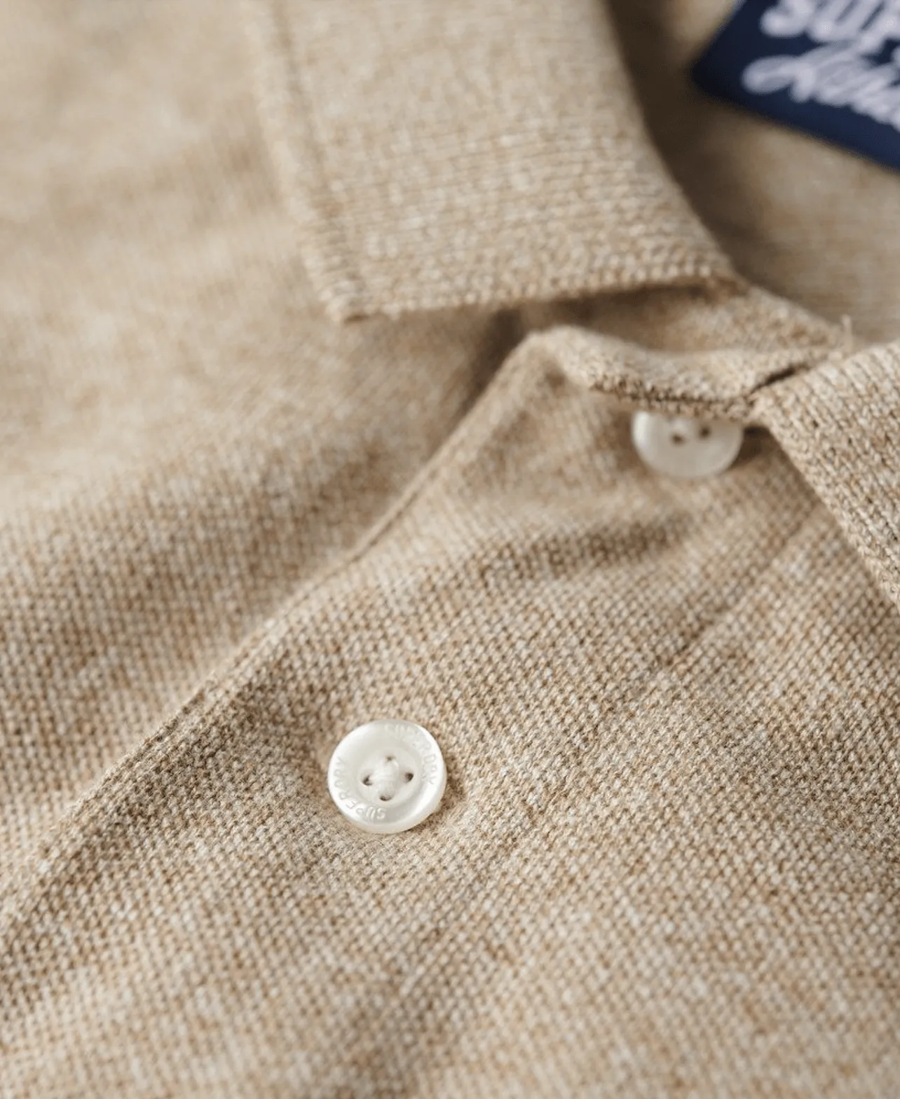 SUPERDRY Classic Pique Polo - Tan Brown Fleck Marle
