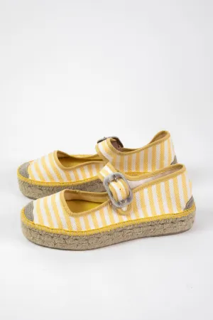 Surfside Espadrille Platform Mary Janes, Lemon Zest | Free People
