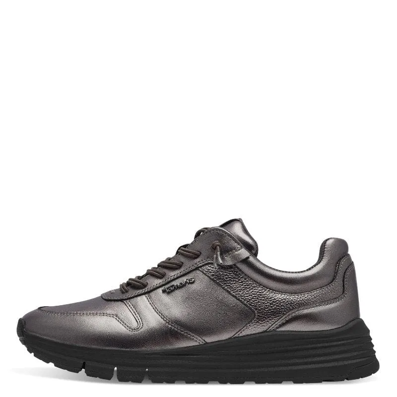 Tamaris Womens Pewter Fashion Trainer 1-23730-41