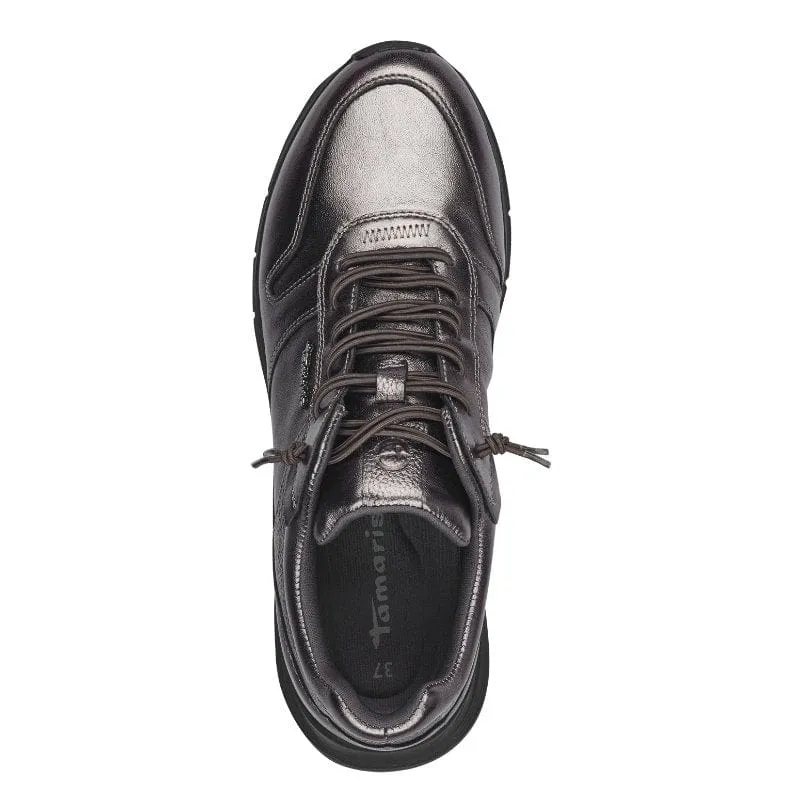 Tamaris Womens Pewter Fashion Trainer 1-23730-41