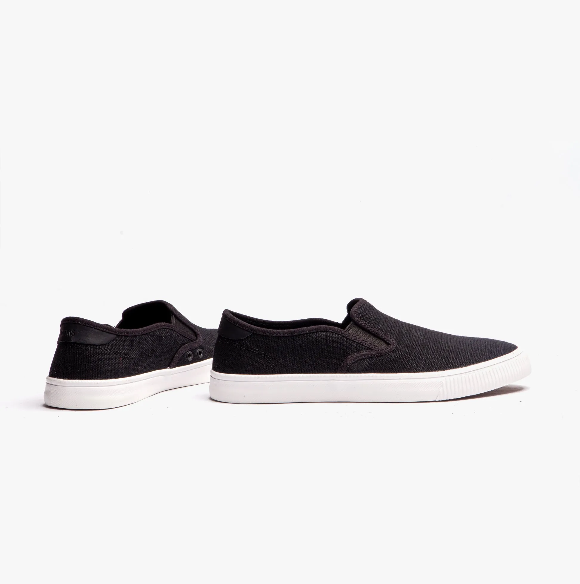 TOMS BAJA Mens Slip On Canvas Shoes Black