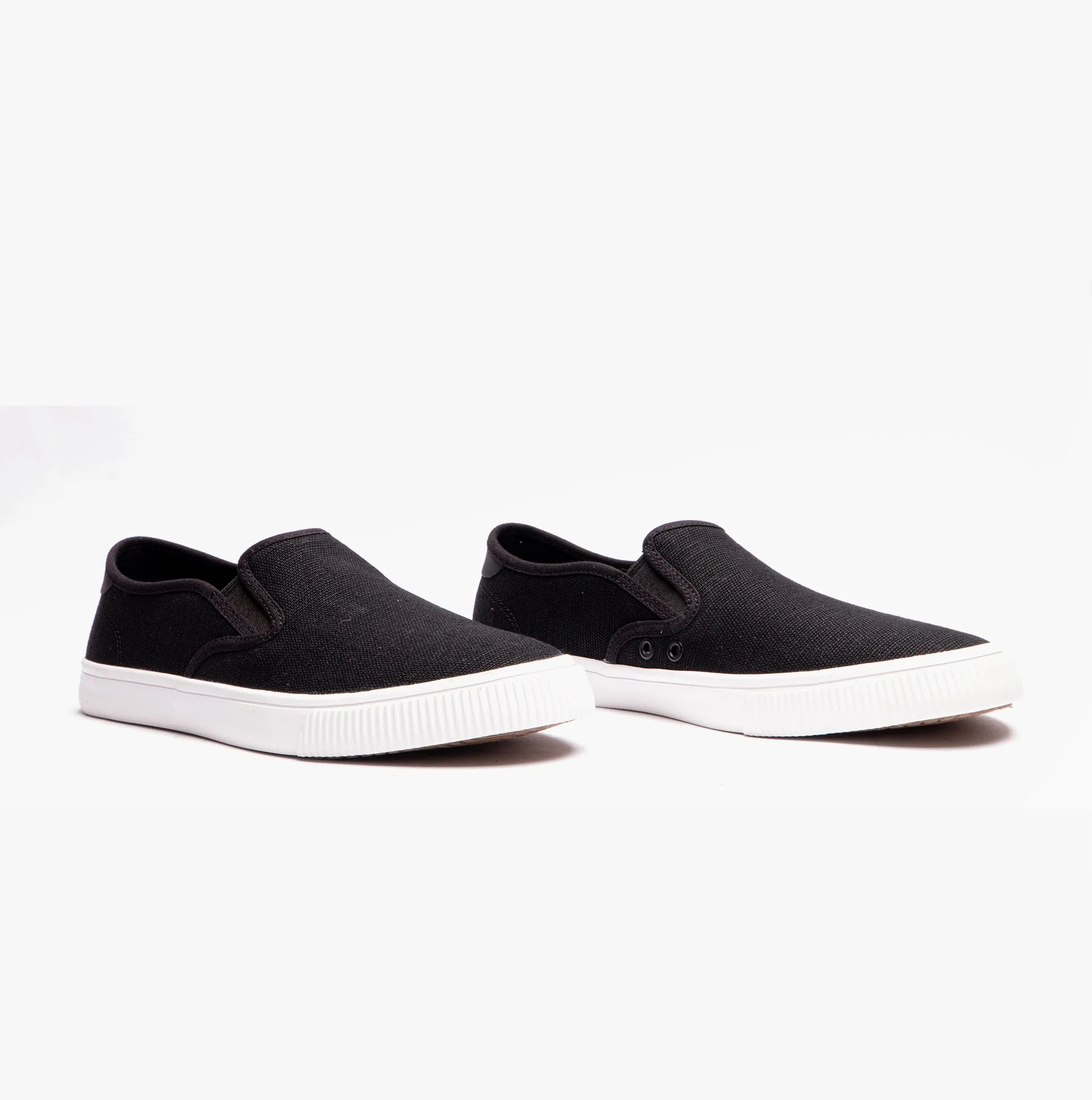 TOMS BAJA Mens Slip On Canvas Shoes Black