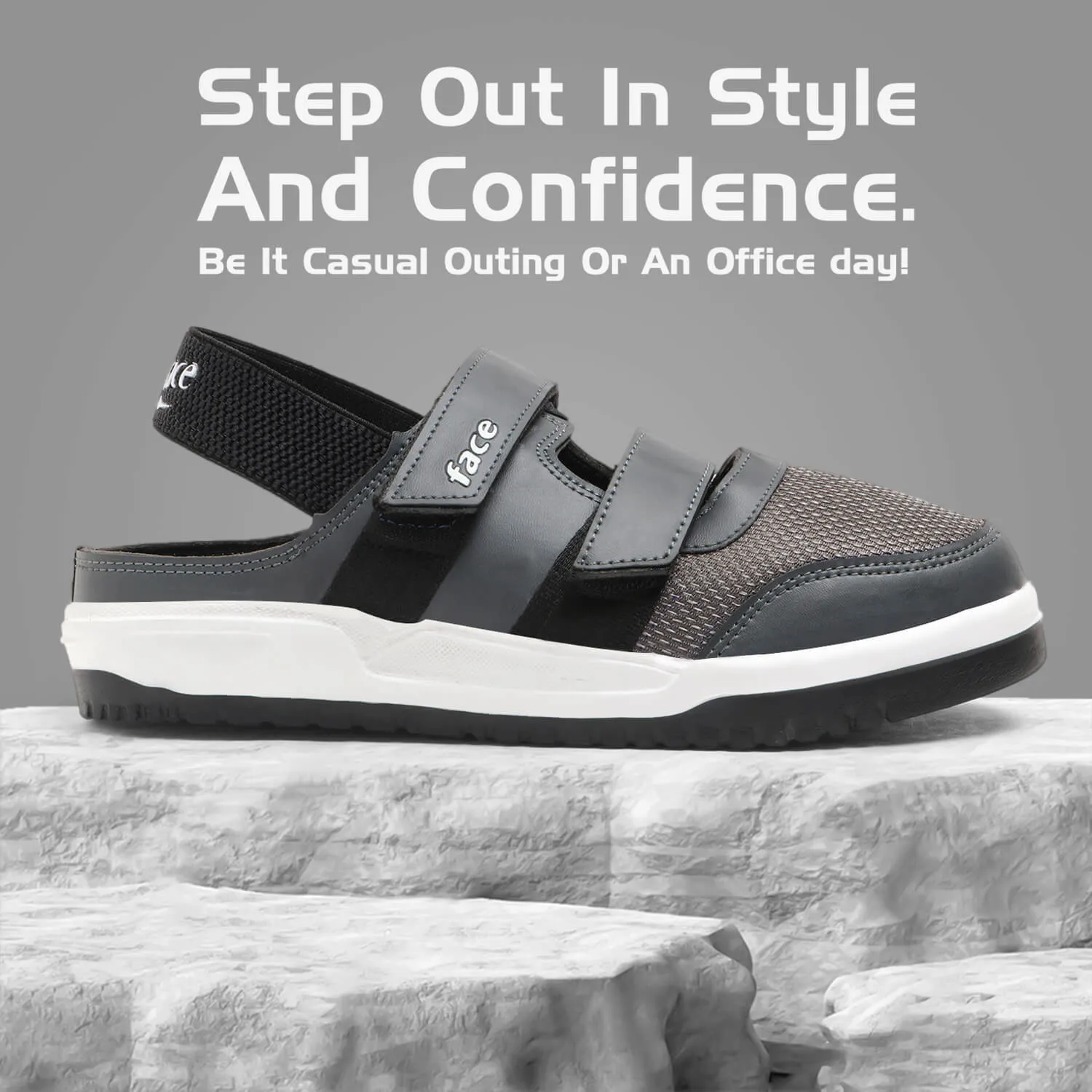 Urban 07 Dark Grey Summer Clogs Shoes