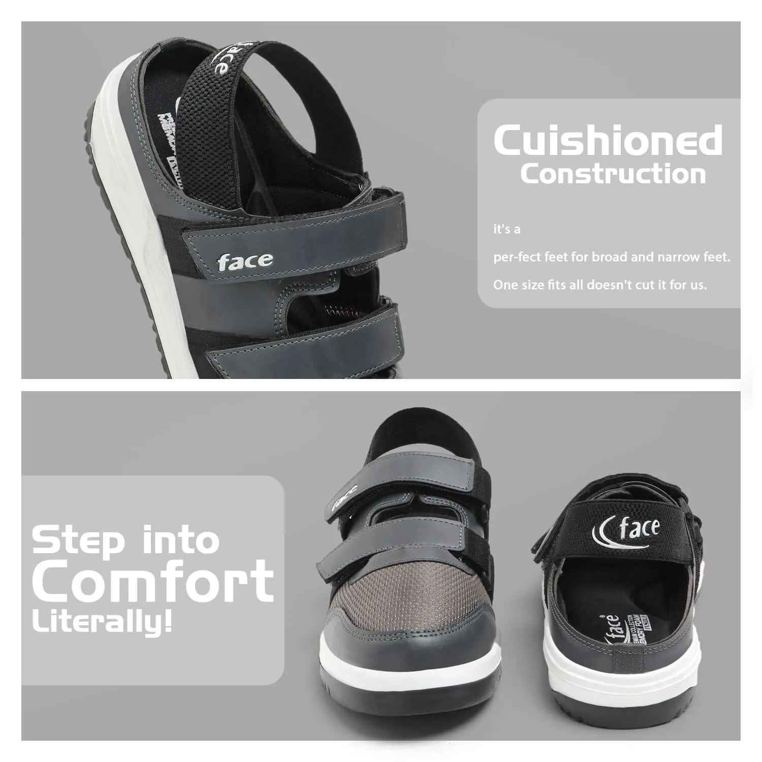 Urban 07 Dark Grey Summer Clogs Shoes