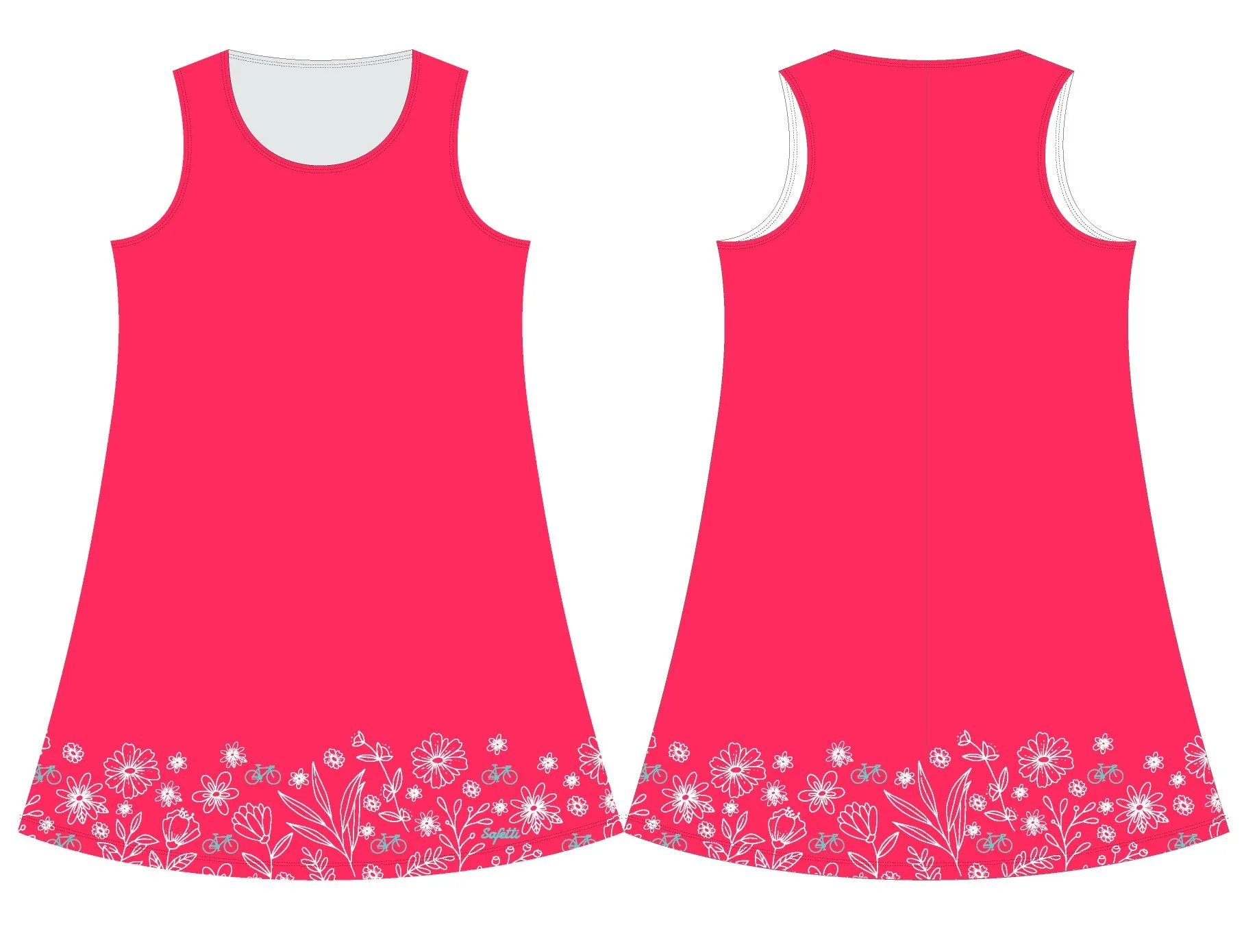 VENEZ - Dress - White Garden Coral -