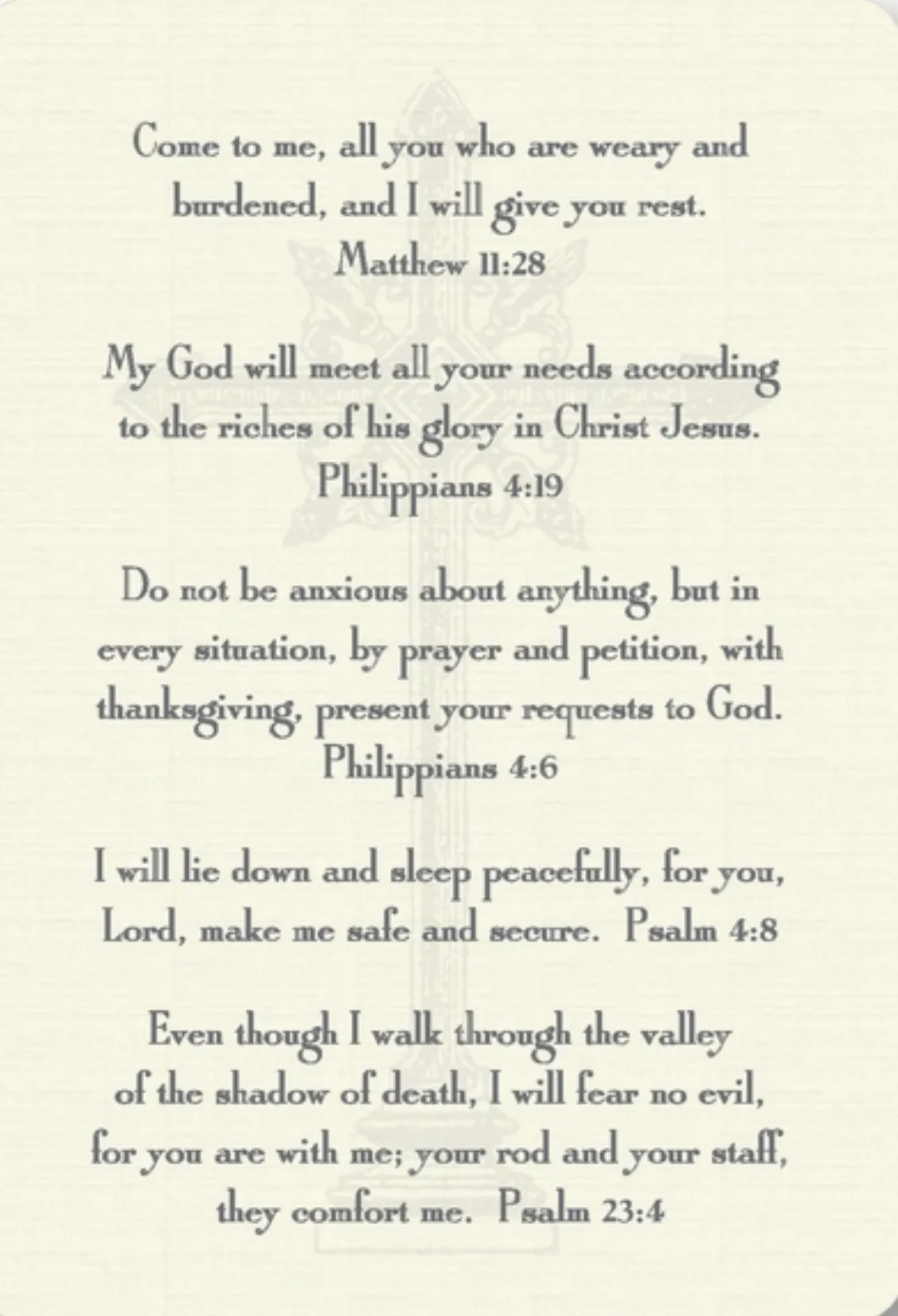 Verses For Comfort