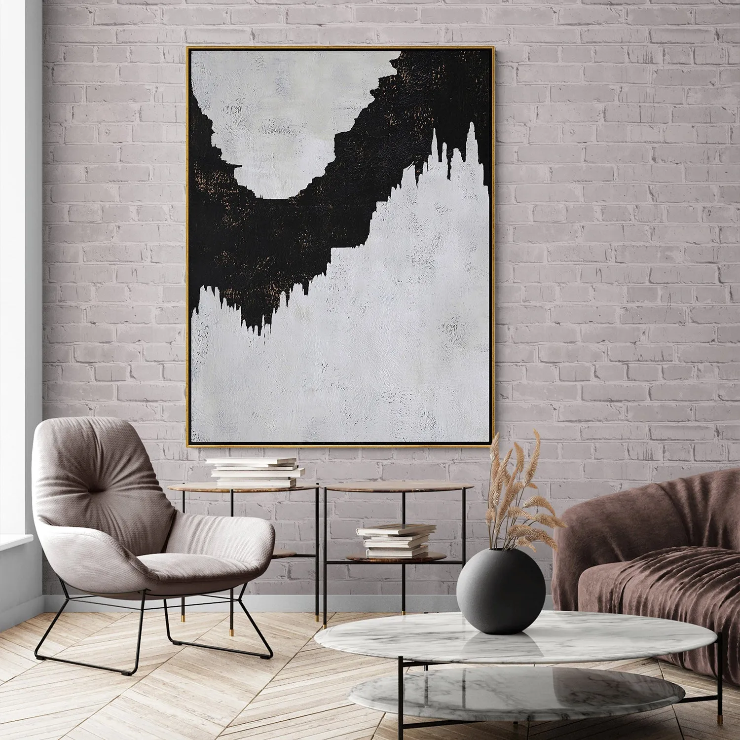 Vertical Abstract Landscape Painting H58V
