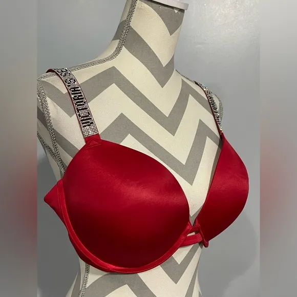 Victoria’s Secret Red Embellished Women's Bra