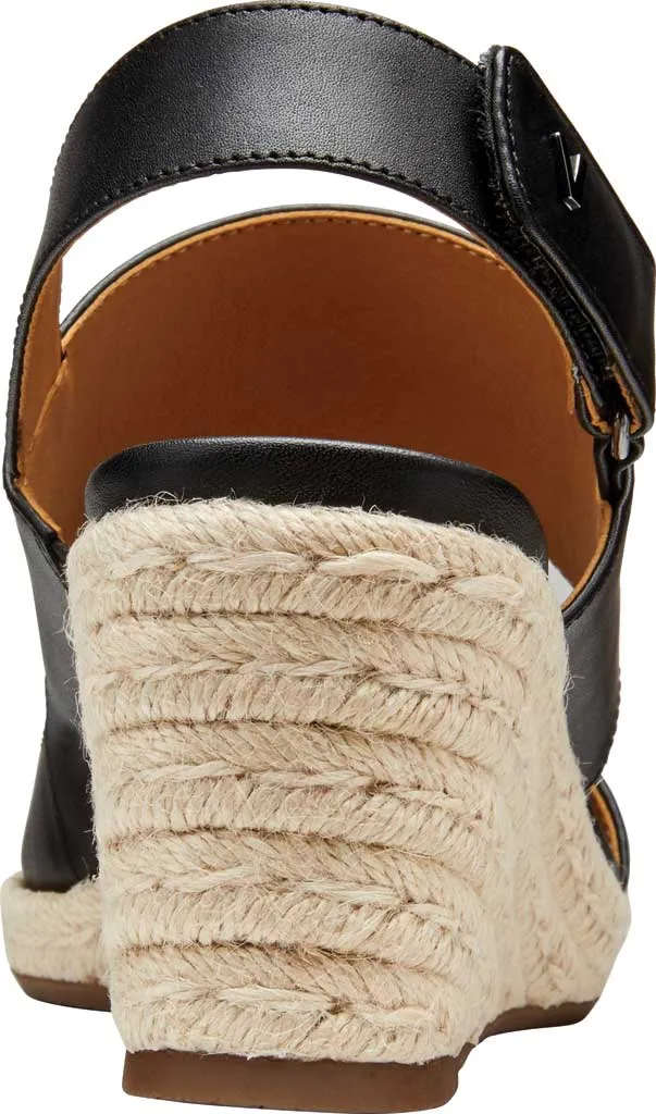Vionic Women's Brooke Slingback Espadrille Wedge Sandals Black 10 M