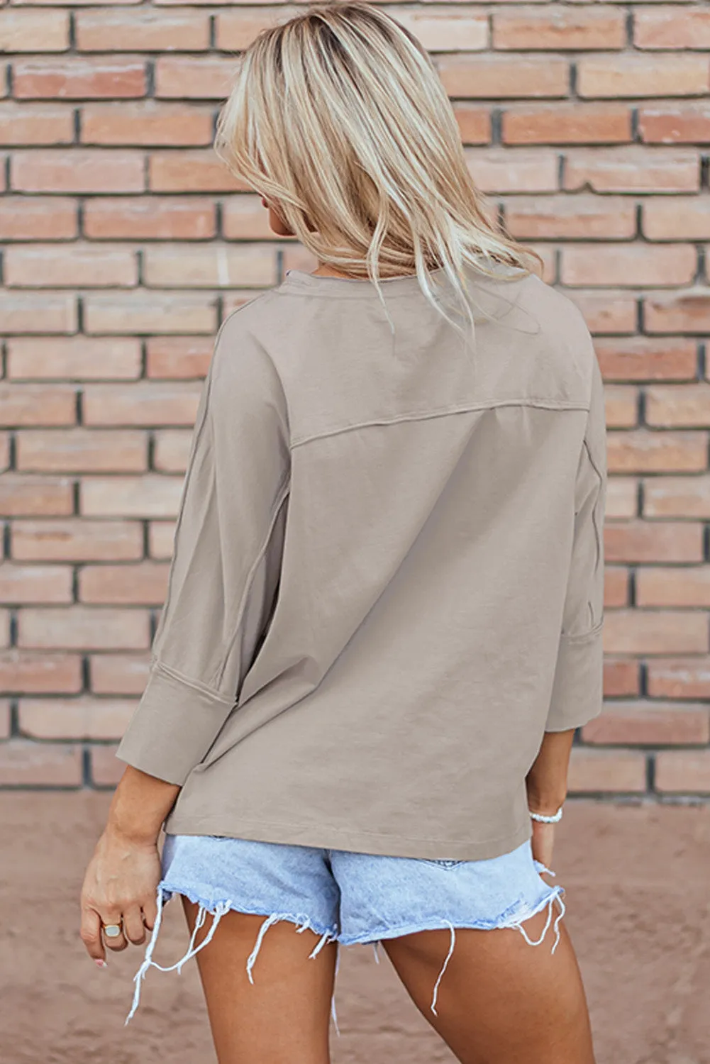 Waiting On A Shooting Star Medium Grey Floral/Star Top