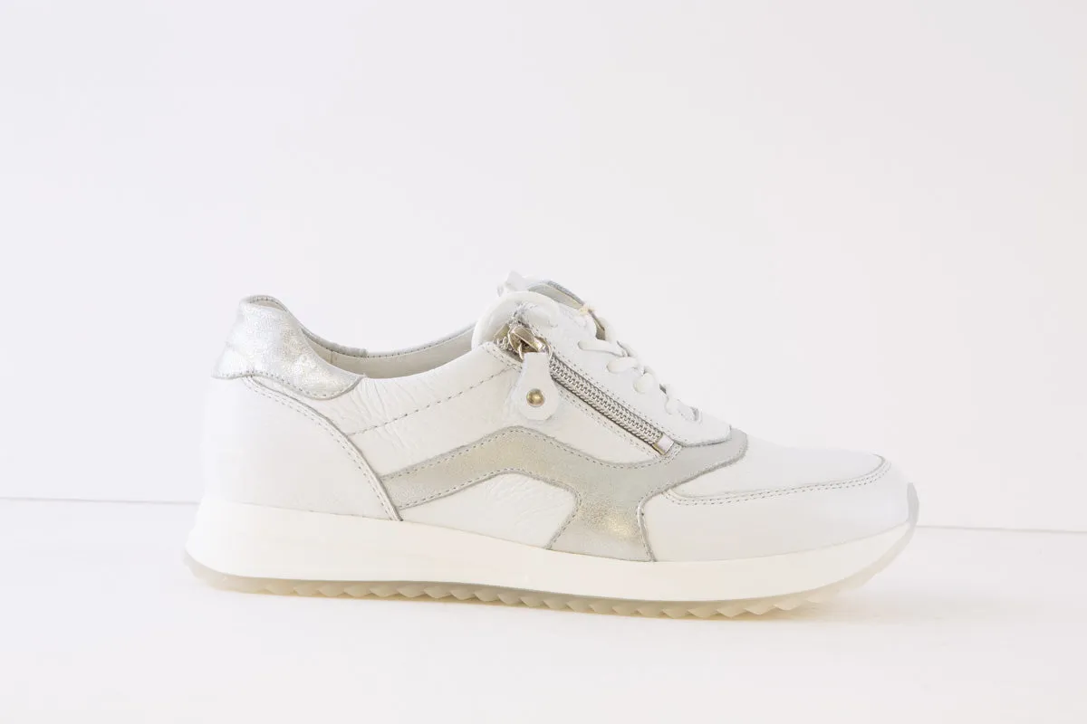 WALDLAUFER - 752002 201 H VICKY-LACE/ZIP SHOE - WHITE