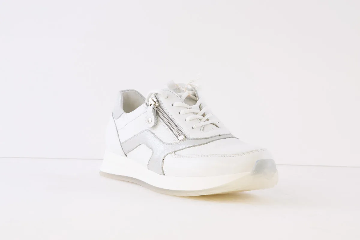 WALDLAUFER - 752002 201 H VICKY-LACE/ZIP SHOE - WHITE