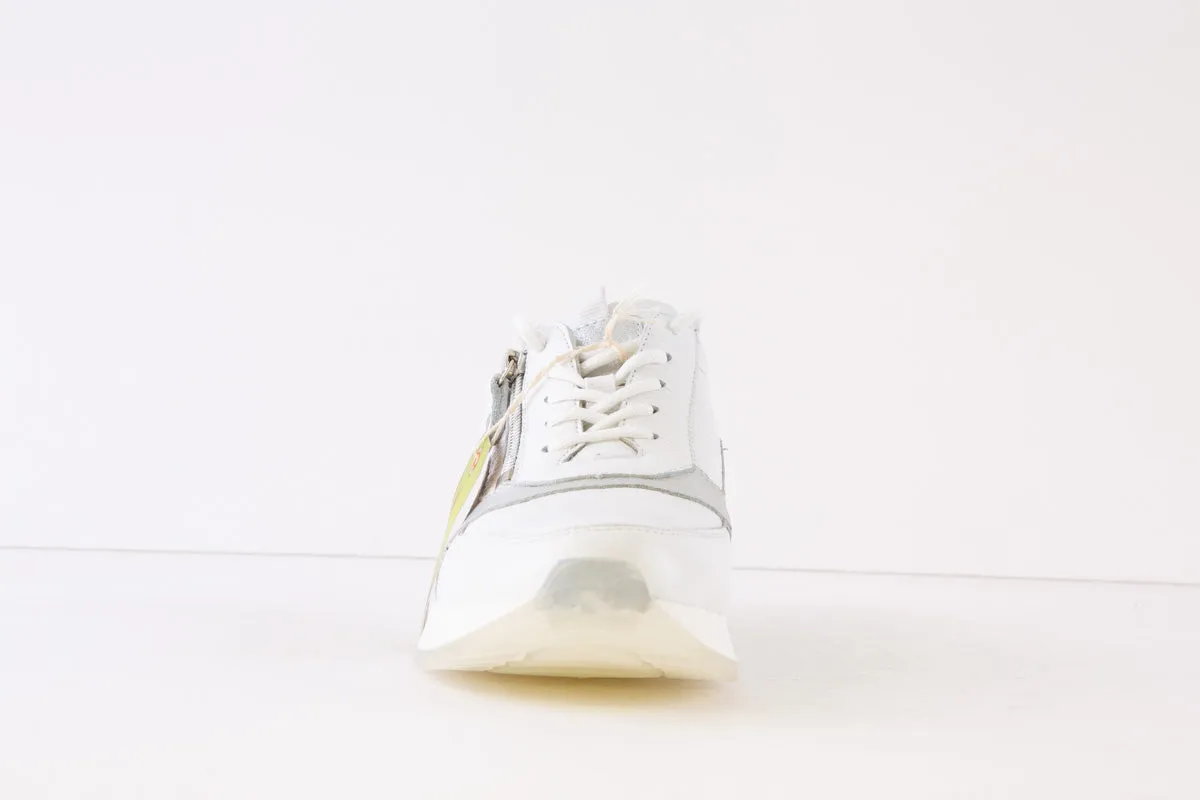 WALDLAUFER - 752002 201 H VICKY-LACE/ZIP SHOE - WHITE