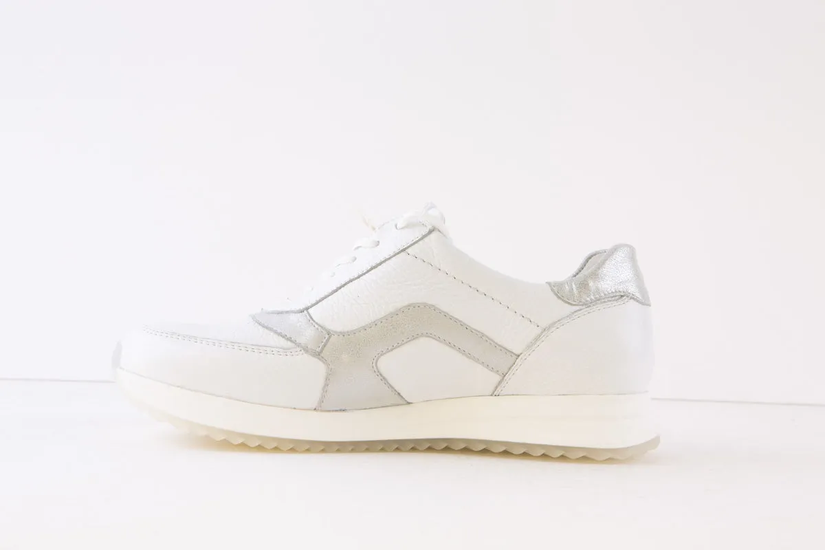 WALDLAUFER - 752002 201 H VICKY-LACE/ZIP SHOE - WHITE