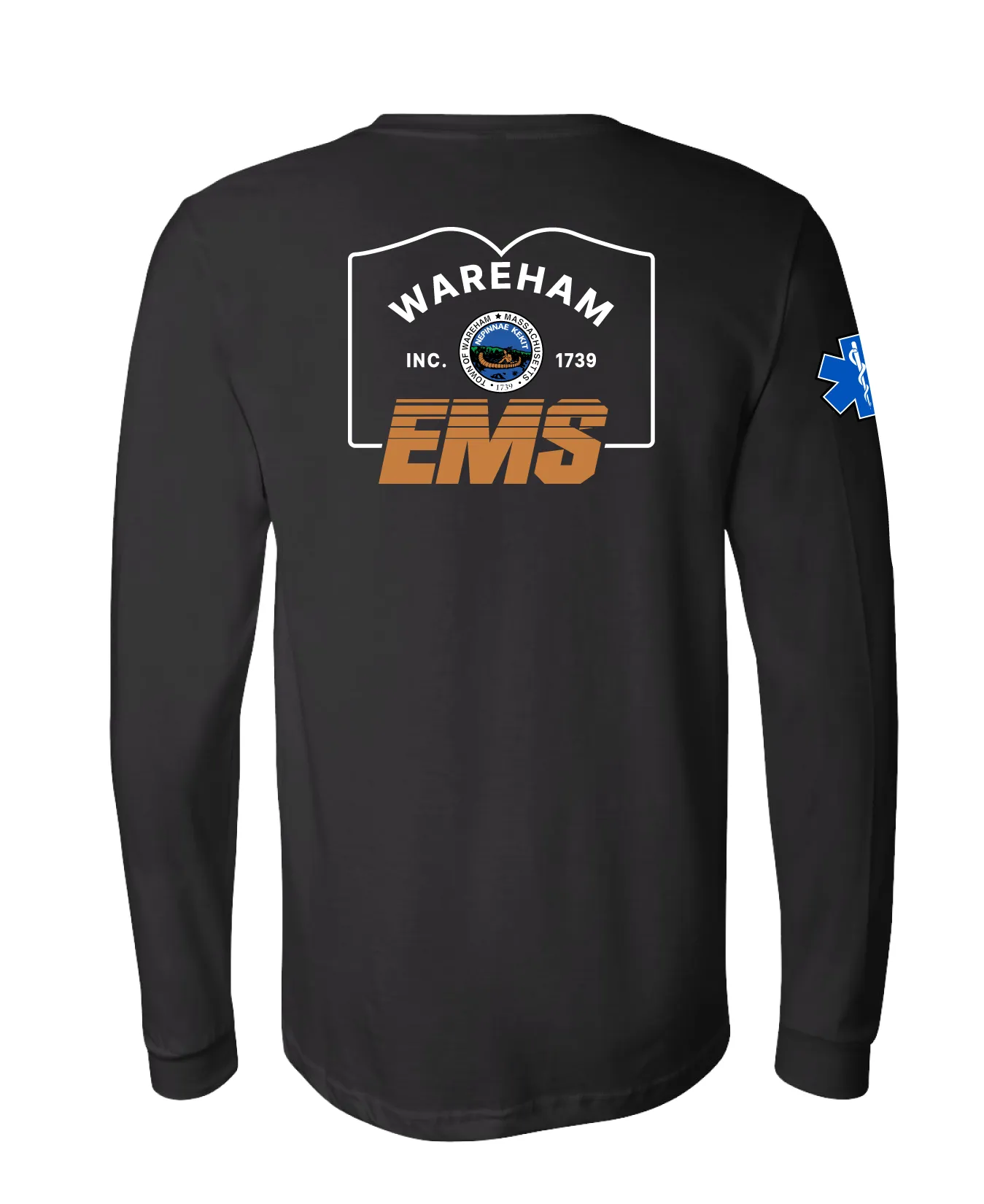 Wareham EMS Comfort Unisex Cotton LS Tee - Town Sign