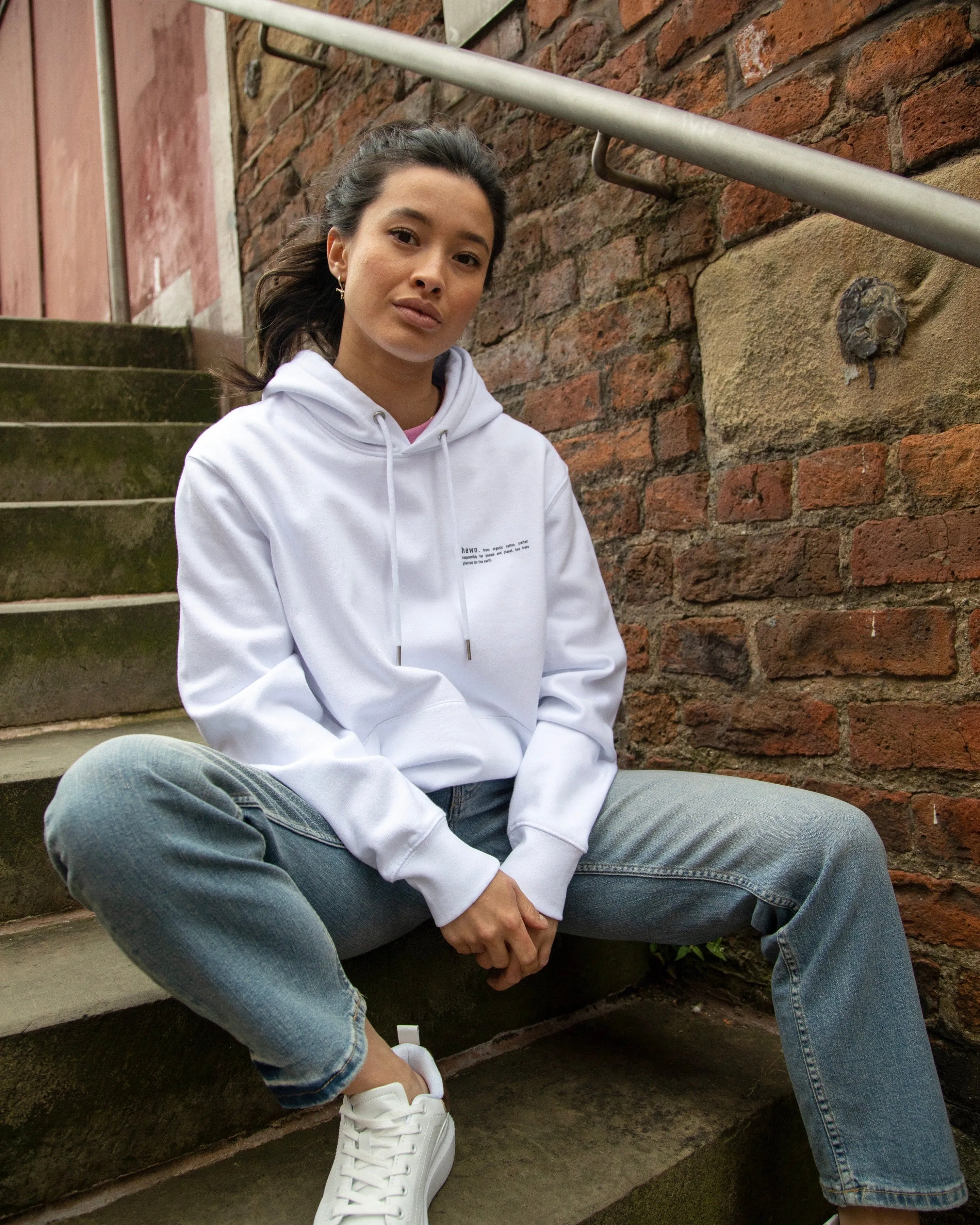 Women's Organic Cotton Relaxed Fit Hoodie | Snow White