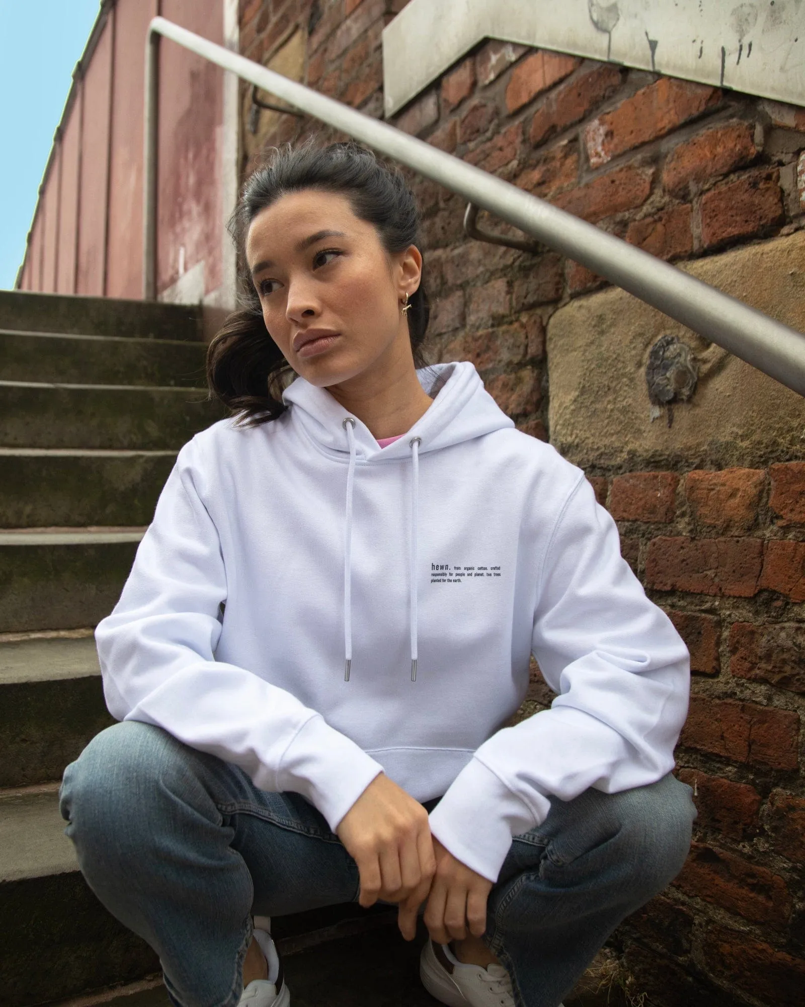 Women's Organic Cotton Relaxed Fit Hoodie | Snow White