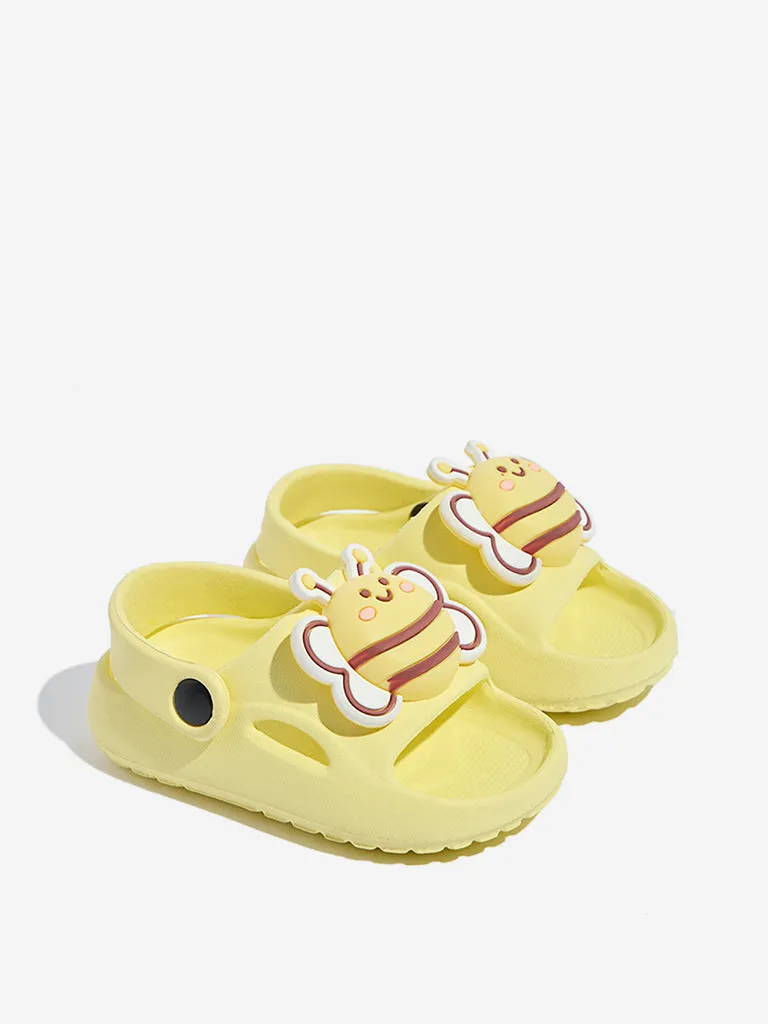 Yellow Bee-Detailed Yellow Clogs