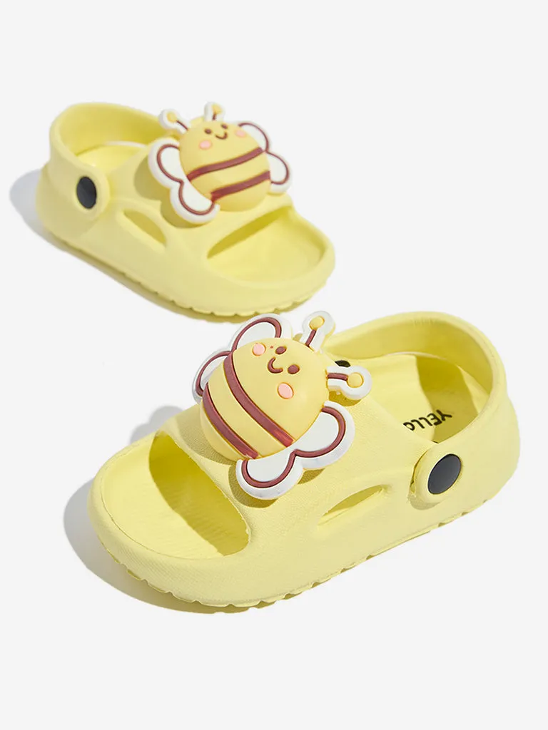 Yellow Bee-Detailed Yellow Clogs