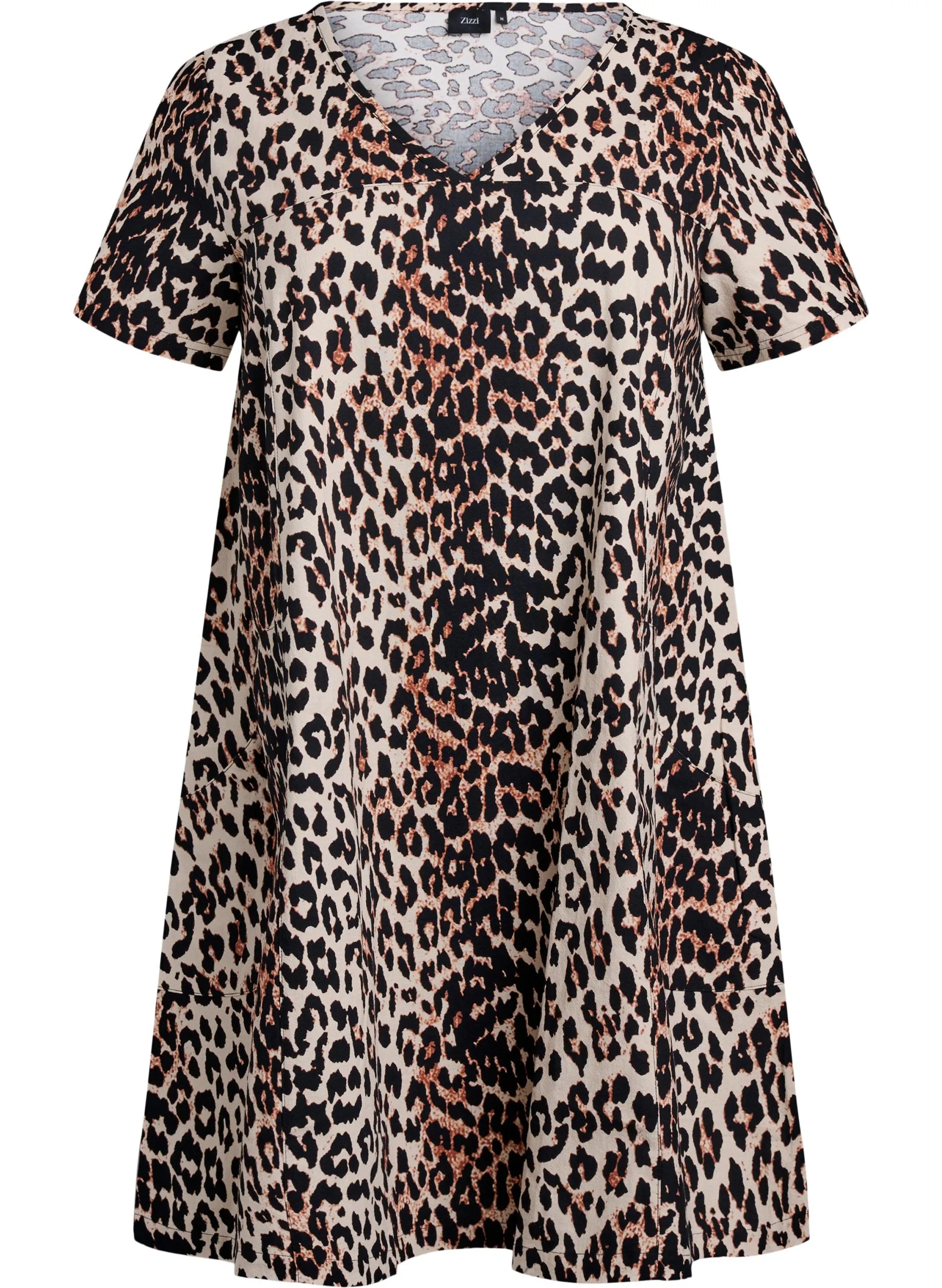 Zizzi Cotton Dress in Leopard